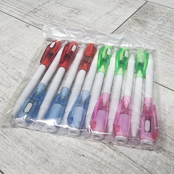 Pack 12 Lápices Invisible Con Tinta Uv