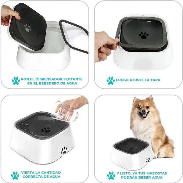Cuenco Bebedero Antiderrame Mascotas