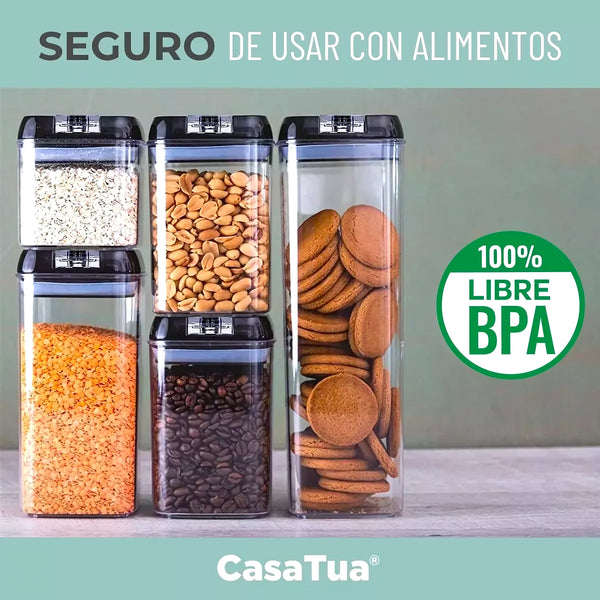 Contenedores Set 5 Alimentos Herméticos - Varietas Chile - Santiago