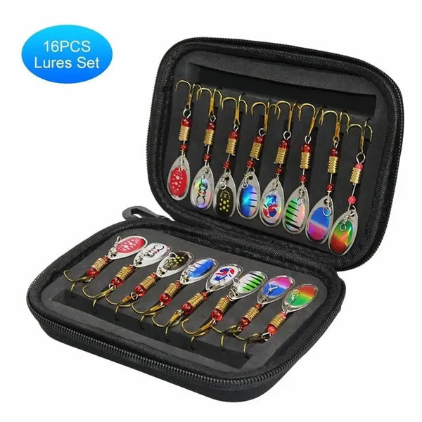 Juego De 16 Cucharas De Pesca Señuelos