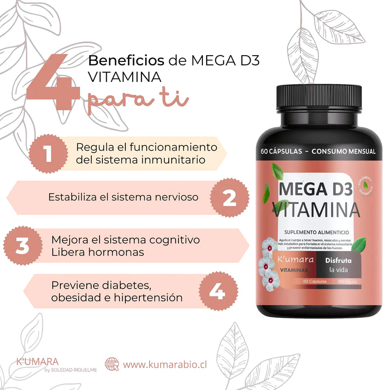 Mega D3 Vitamina D3 - Varietas Chile - Santiago