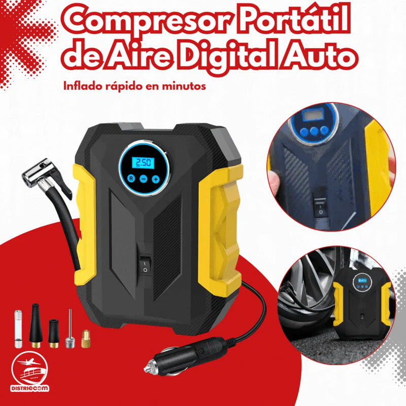 Compresor Portatil De Aire Digital Auto