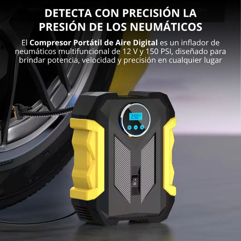 Compresor Portatil De Aire Digital Auto
