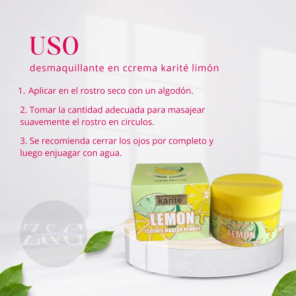 Desmaquillante En Crema Limon Karite