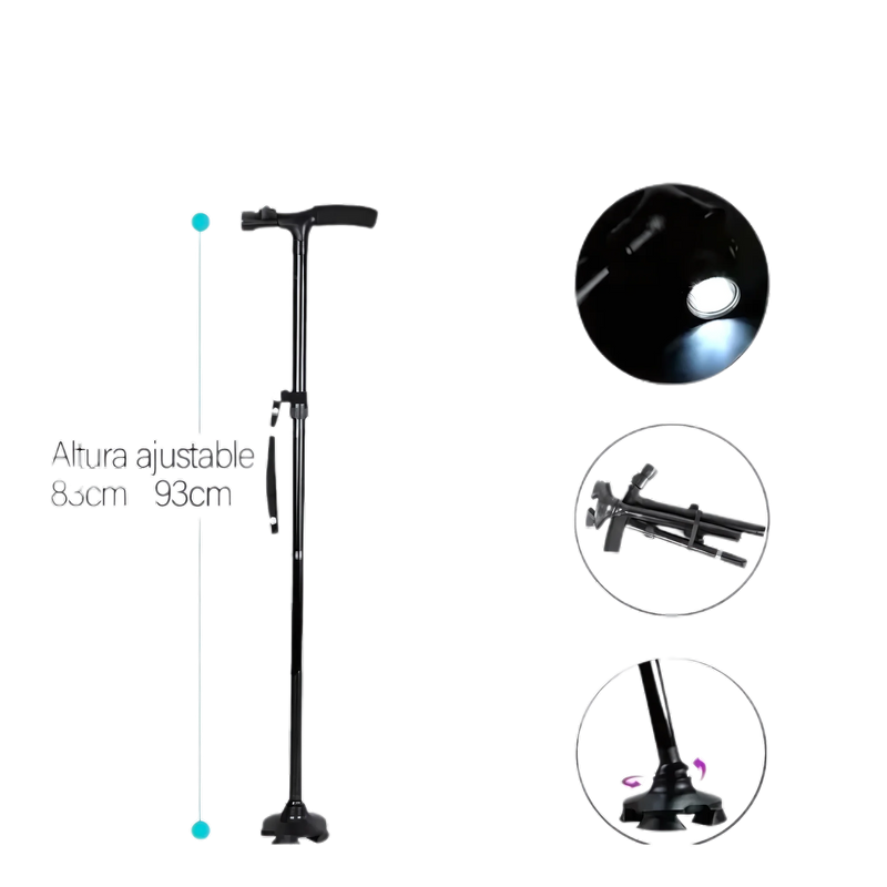 Baston Ortopedico Plegable Con Luz Led - Varietas Chile - Santiago
