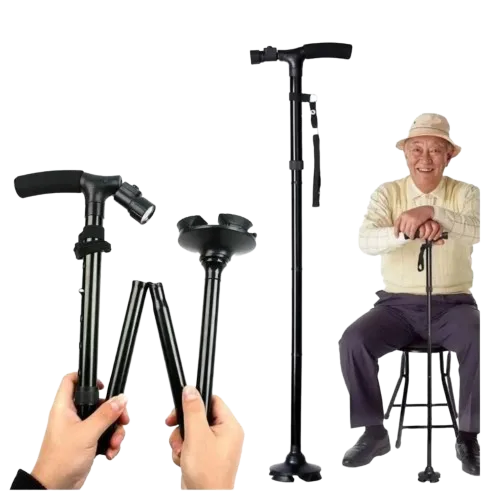 Baston Ortopedico Plegable Con Luz Led