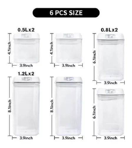 Set De 7 Contenedores Hermético