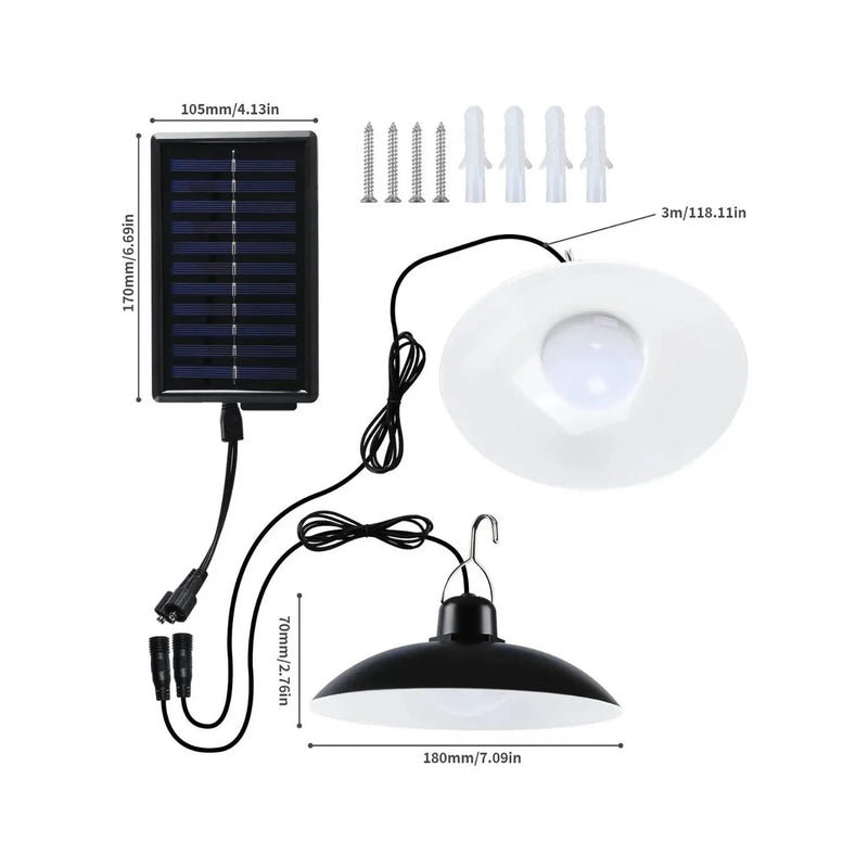 Lámpara Solar Led Colgante Control 240