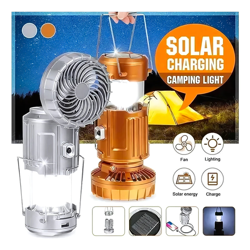 Linterna Carga Solar Pilas Usb Ventila - Varietas Chile - Santiago