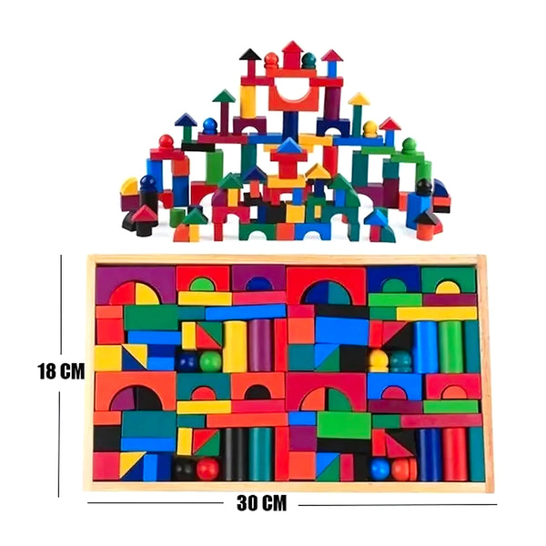 Bloque Madera 112 Piezas Kit Niños Educa - Varietas Chile - Santiago