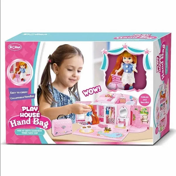 Casa De Muñecas Cartera Con Muñeca