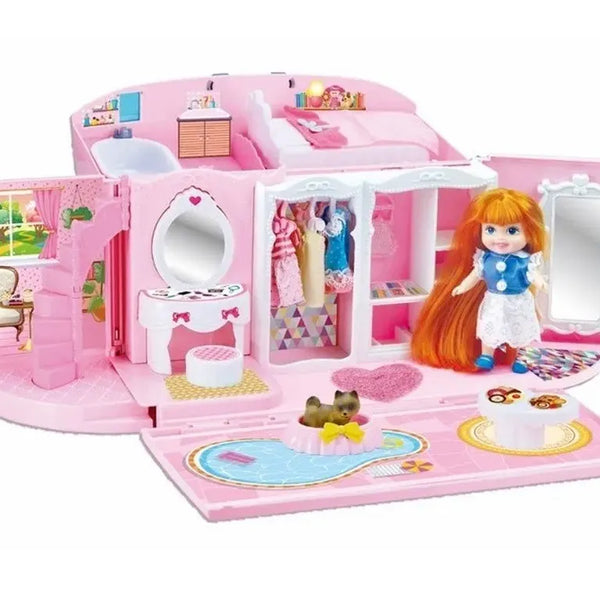 Casa De Muñecas Cartera Con Muñeca