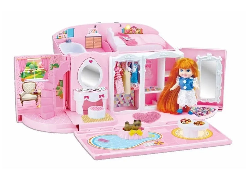 Casa De Muñecas Cartera Con Muñeca