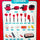 Set Juguete De Cocina Rojo Con 36