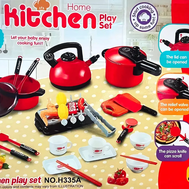 Set Juguete De Cocina Rojo Con 36 - Varietas Chile - Santiago