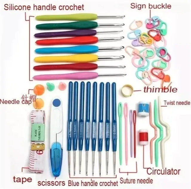 Set Crochet 60 Piezas Ergonométrico