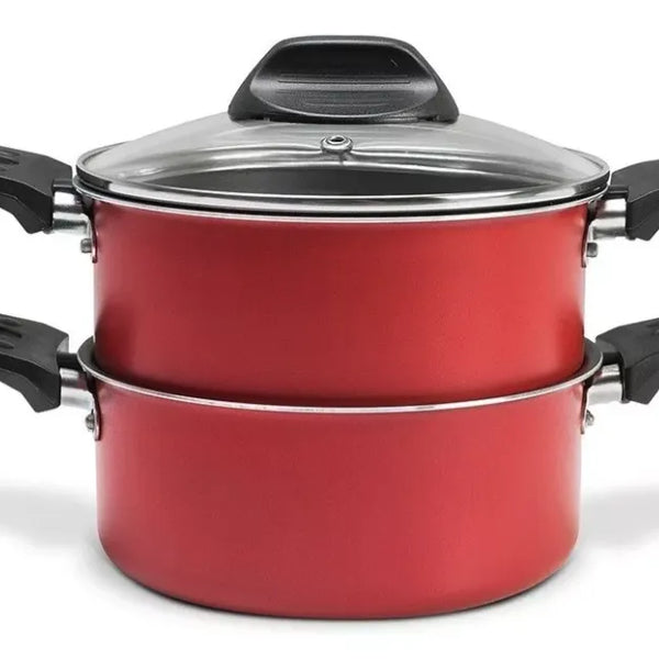 Olla Vaporera Con Tapa Aluminio Proflon