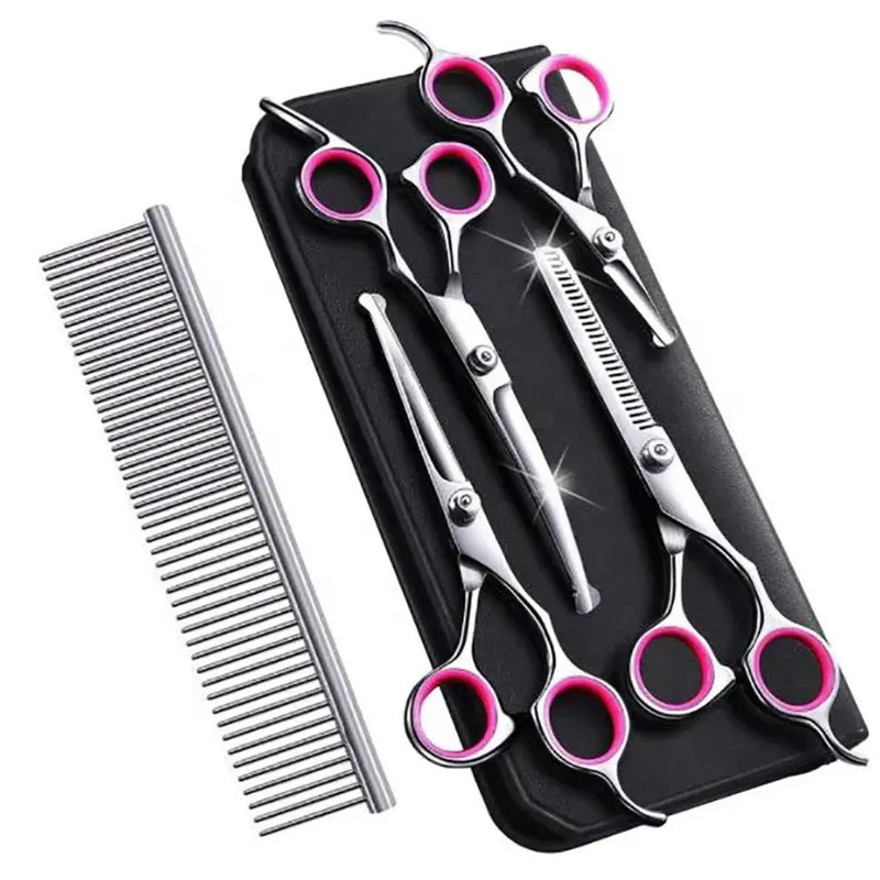 Set 4 Tijeras Profesionales Y Peine De A