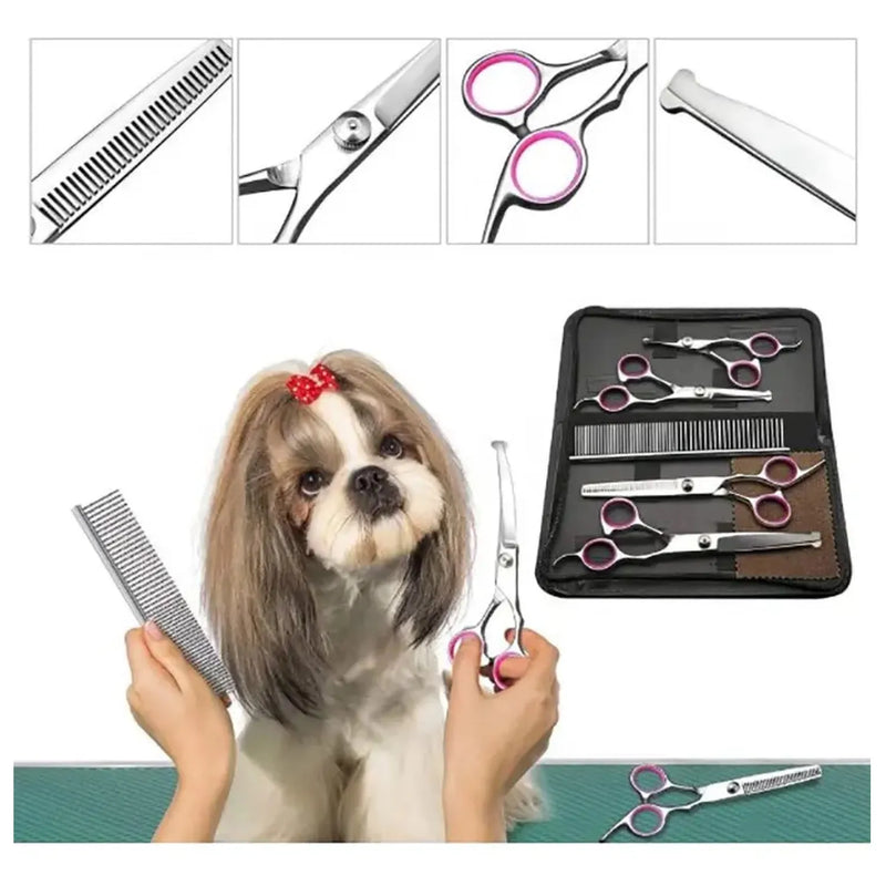 Set 4 Tijeras Profesionales Y Peine De A