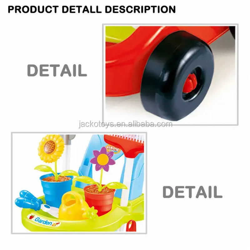 Carro Con Herramienta De Jardinería Para
