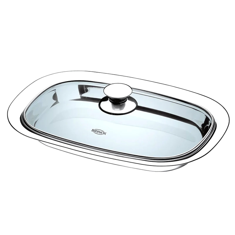 Fuente Con Tapa Vidrio Brinox Acero 35 - Varietas Chile - Santiago