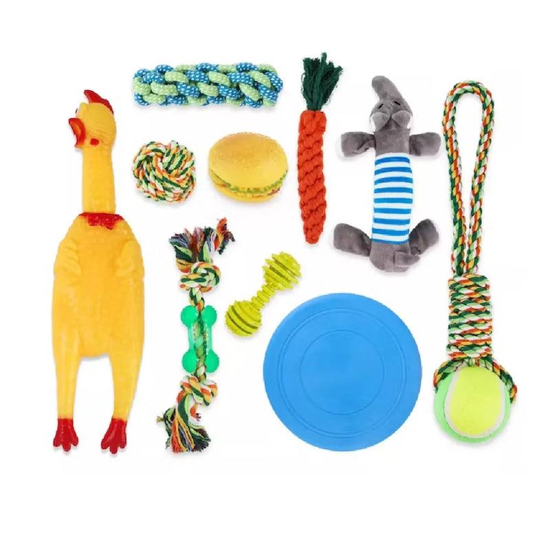 Set 10 Juguetes Para Mascotas Hamburgue