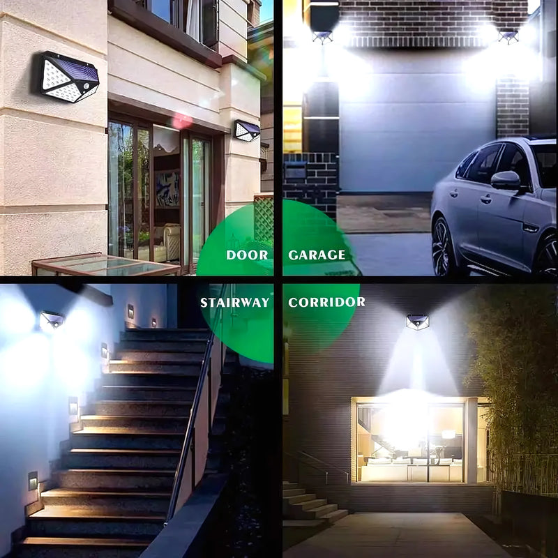 Foco Solar 100 Led Sensor Movimiento - Varietas Chile - Santiago