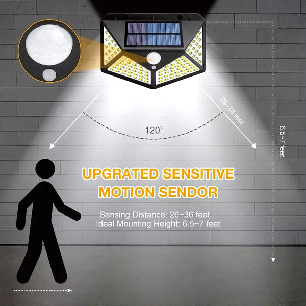 Foco Solar 100 Led Sensor Movimiento - Varietas Chile - Santiago
