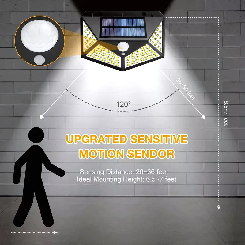 Foco Solar 100 Led Sensor Movimiento - Varietas Chile - Santiago