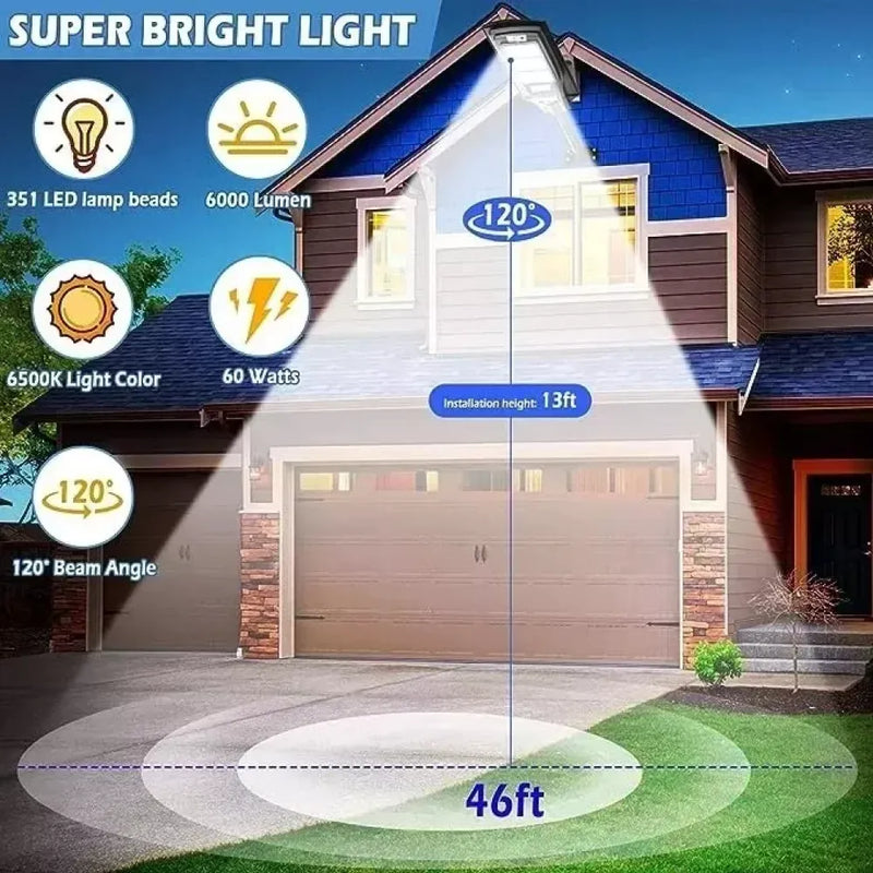 Foco Solar Luminaria 300W Poste -en tu casa Chile - Santiago