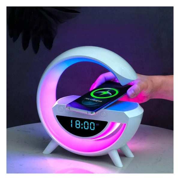 Altavoz Bluetooth Con Reloj Y Cargador