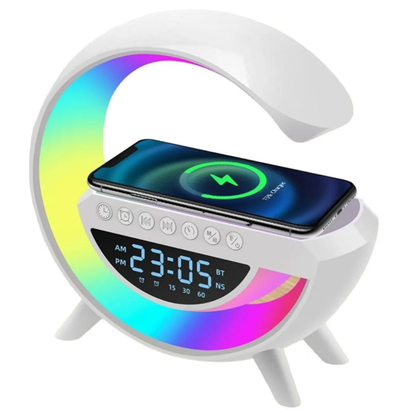 Altavoz Bluetooth Con Reloj Y Cargador