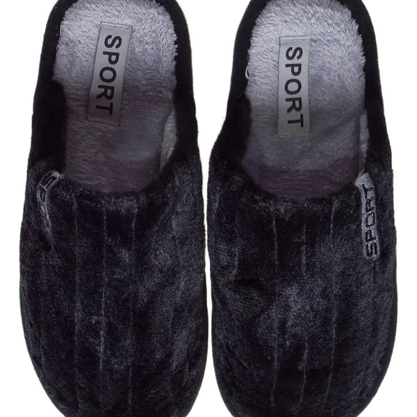 Pantufla Manuel Hombre Negro Invierno