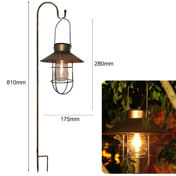 Estaca Lampara Retro Vintage Solar Para