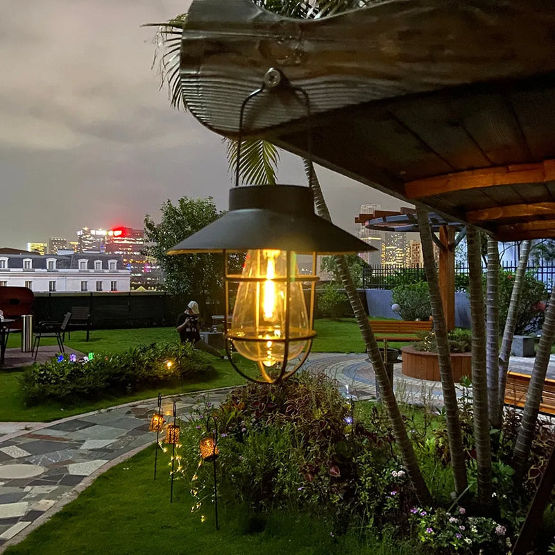 Estaca Lampara Retro Vintage Solar Para