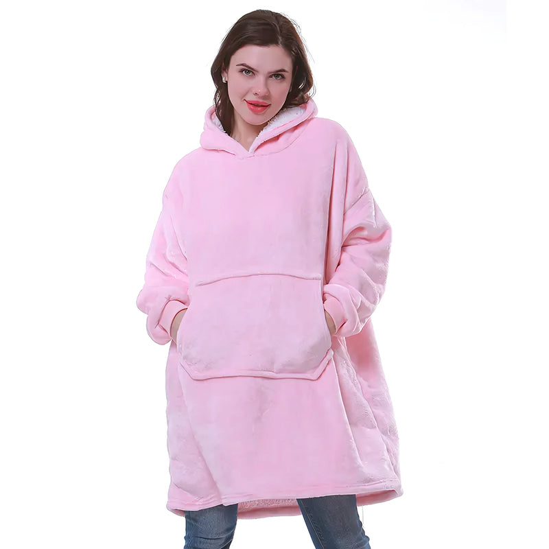 Maxi Poleron Sherpa Bata Manta Capucha - Varietas Chile - Santiago