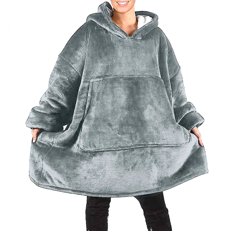 Maxi Poleron Sherpa Bata Manta Capucha - Varietas Chile - Santiago