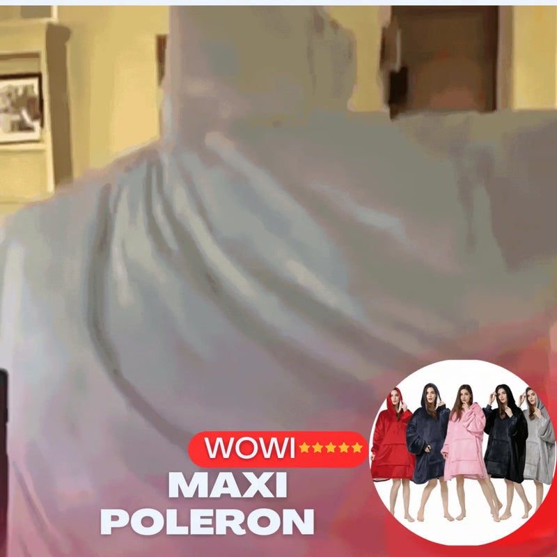 Maxi Poleron Sherpa Bata Manta Capucha