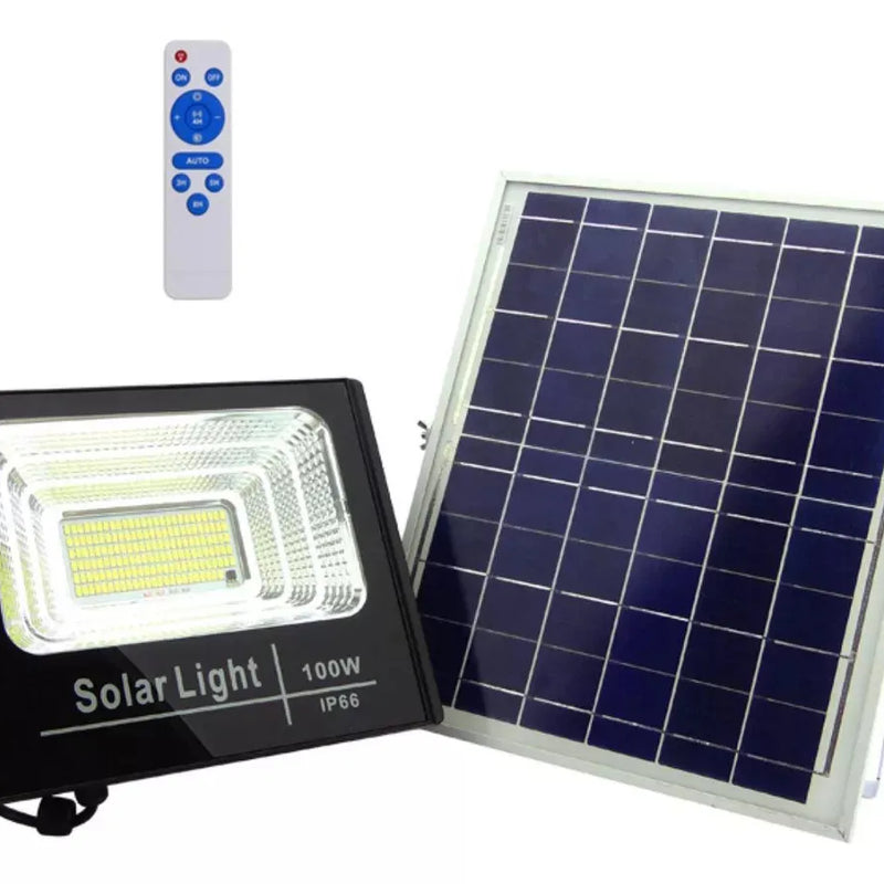 Foco Solar 154 Led 100 Watts Panel Solar