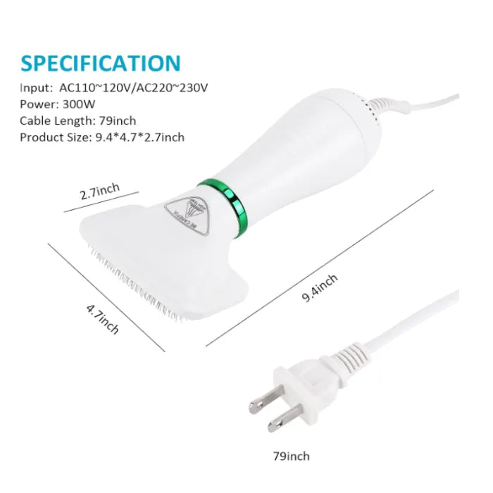 Cepillo Secador 2 En 1 Quita Pelos