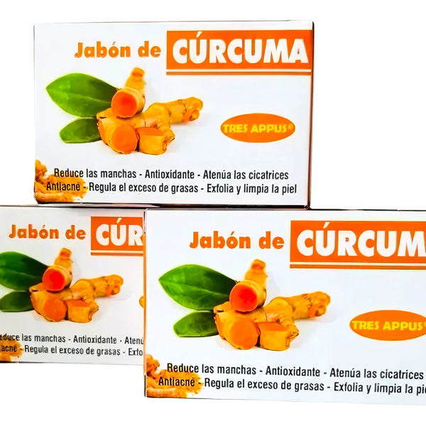 Pack 3 Jabones De Cúrcuma Natural - Varietas Chile - Santiago