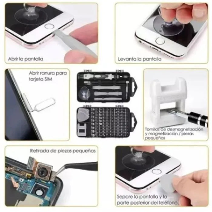 Kit Juego De Destornilladores 115 En 1