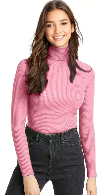 Sweater Beatle Cuello Alto Doble Lanilla