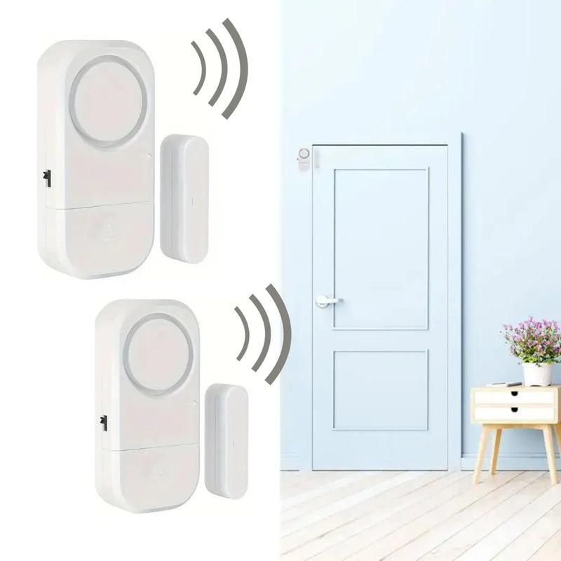 2 X Alarma Sensor Magnético Para Puertas