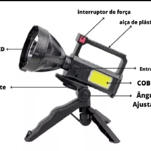 Linterna Recargable Con Trípode -en tu casa Chile - Santiago