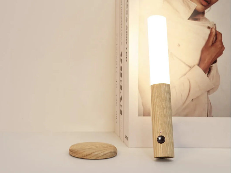Pack X2 Luz Led De Pasillo Color Madera