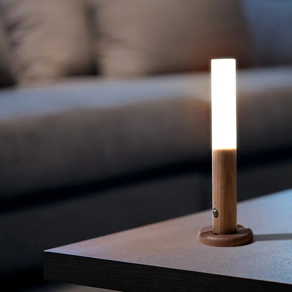 Pack X2 Luz Led De Pasillo Color Madera