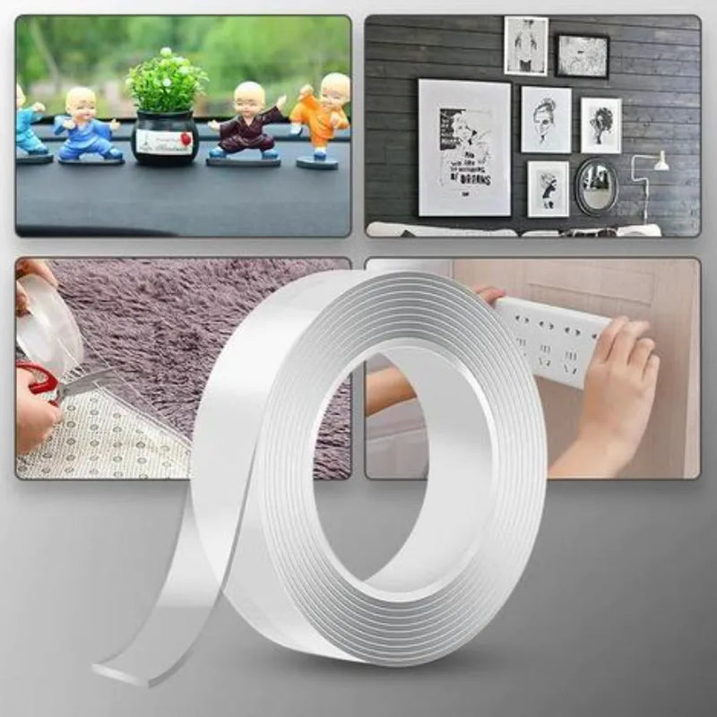 Cinta Magica Adhesiva Doble Cara 3 Mtros