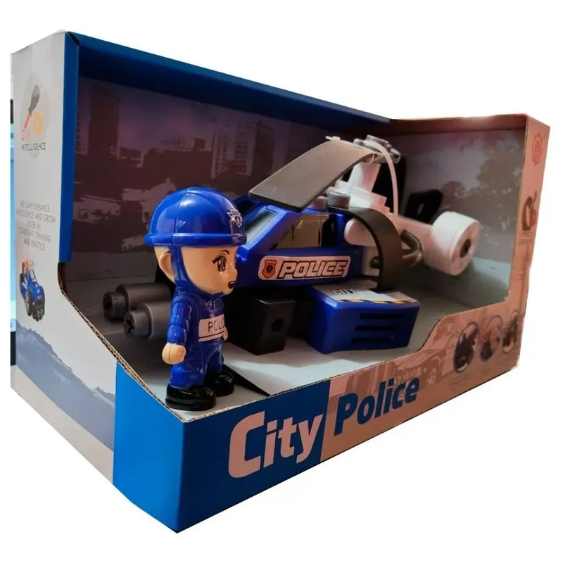 Helicoptero Policia Juguete Desarmable