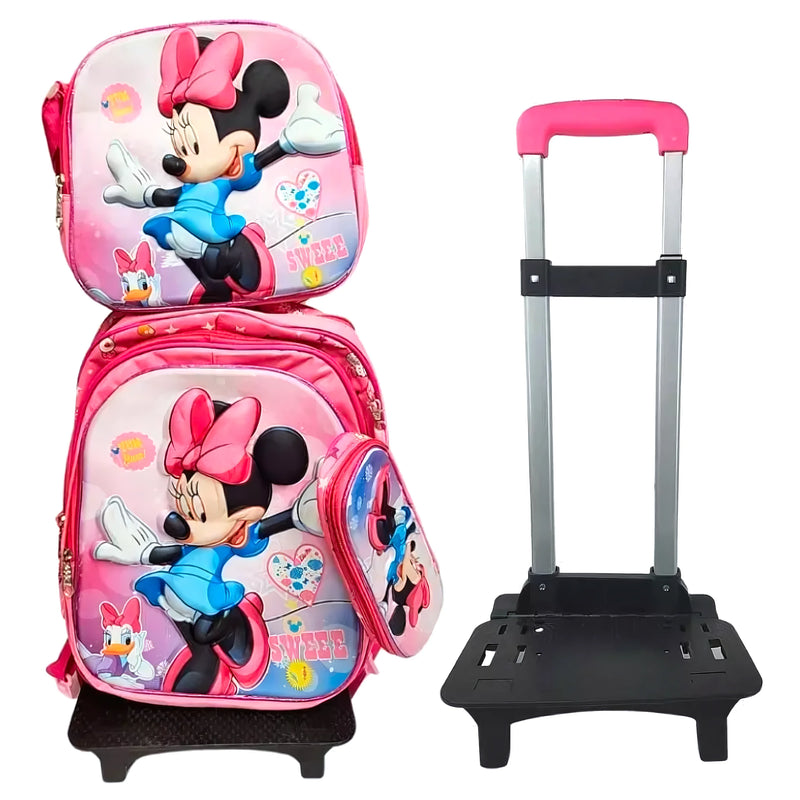 Mochila Ruedas Lonchera Estuche Minnie - Varietas Chile - Santiago